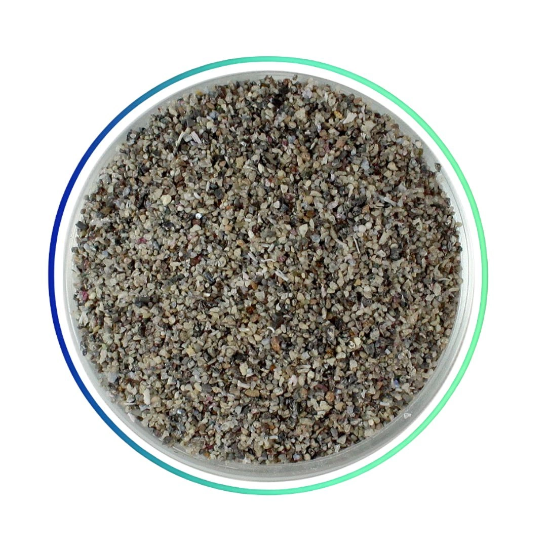 ECO corundum in a frame. Mineral abrasive.