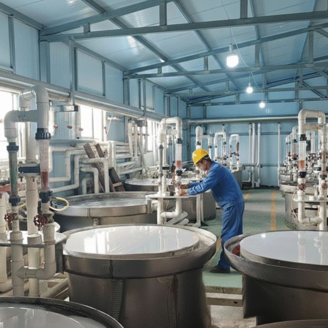 White fine corundum factory.