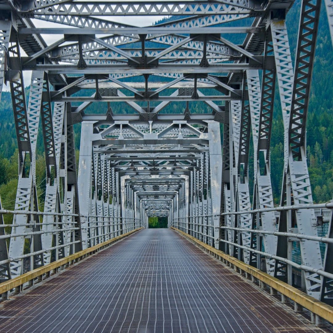 Most stalowy przęsła