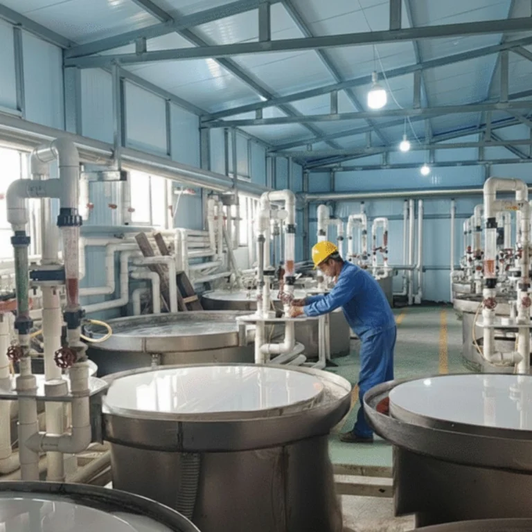 Továrna na ušlechtilý bílý korund.
