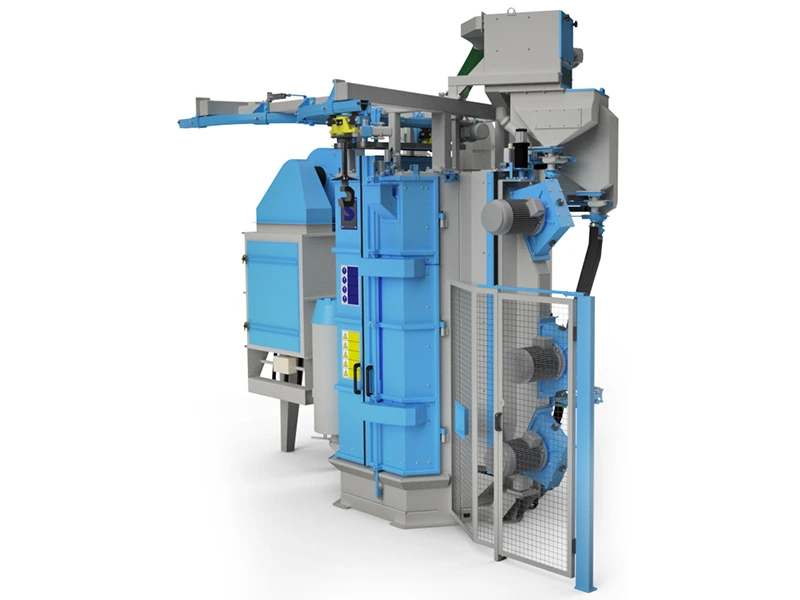 TZZS table-mounted rotor shot blasting machines with a movable turbine block