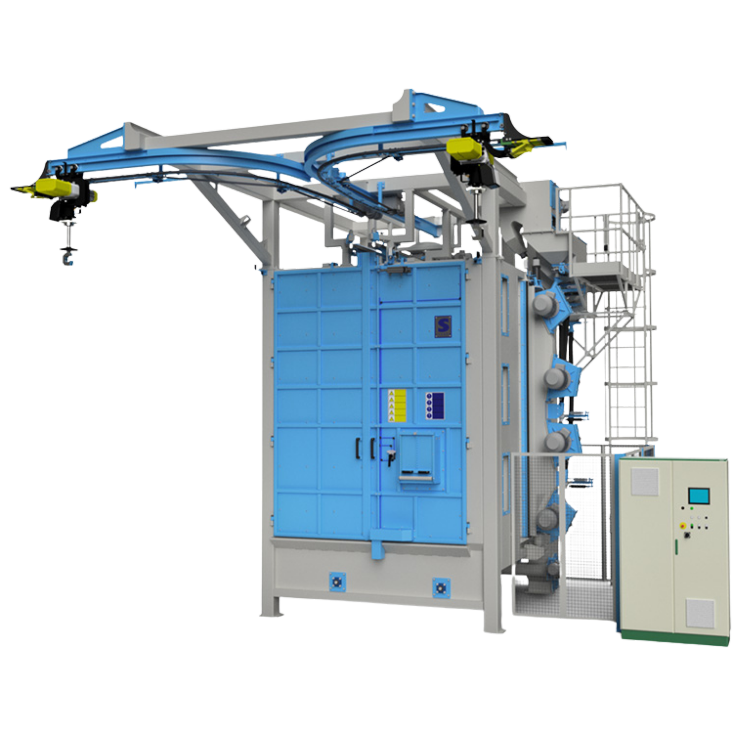 Tryskací stroj s turbínami